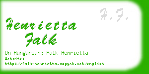 henrietta falk business card